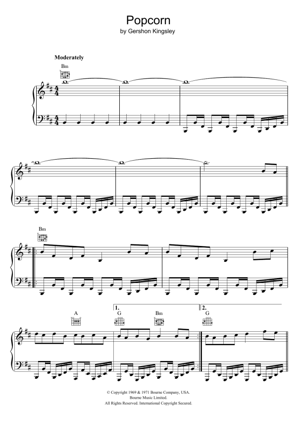 Hot Butter Popcorn Musik Noten - Piano Solo - 121302-0