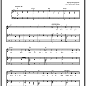 Howard Ashman Les Poissons (from The Little Mermaid) Musik Noten - Piano & Vocal - 151590-0