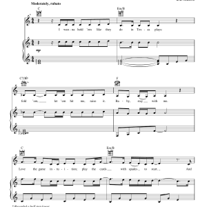 Idina Menzel Poker Face Musik Noten - Piano, Vocal & Guitar Chords - 154966-0