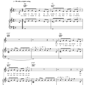 Jack Garratt Worry Musik Noten - Piano, Vocal & Guitar Chords - 123209-0