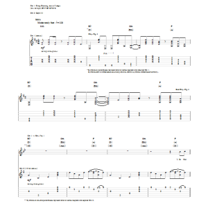 Jack Johnson Washing Dishes Musik Noten - Guitar Tab - 151559-0