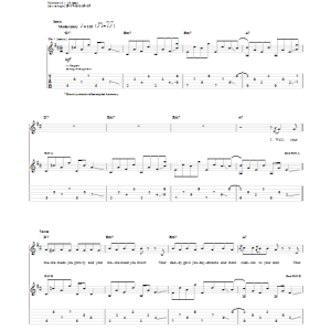 Jack Johnson You Remind Me Of You Musik Noten - Guitar Tab - 151549-0