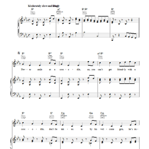 Jack Lawrence Never Smile At A Crocodile Musik Noten - Easy Piano - 151172-0