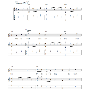 Jackie DeShannon What The World Needs Now Is Love Musik Noten - Solo Guitar - 152927-0