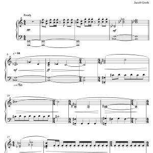 Jacob Groth Warning Cry (From 'The Girl With A Dragon Tattoo') Musik Noten - Piano Solo - 124012-0