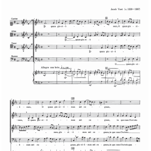 Jacob Vaet O Quam Gloriosum Musik Noten - SATB Choir - 121931-0
