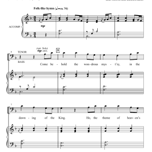 James Koerts Come Behold The Wondrous Mystery Musik Noten - SATB Choir - 158872-0
