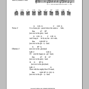 James W. Acuff Just Over In The Gloryland Musik Noten - Piano Chords/Lyrics - 161349-0