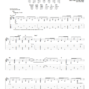 Jason Mraz 93 Million Miles Musik Noten - Easy Guitar Tab - 151561-0
