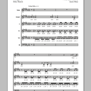 Jason Mraz I'm Yours (arr. Deke Sharon) Musik Noten - SATB Choir - 71388-0