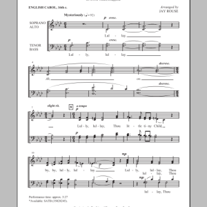 Jay Rouse Coventry Carol Musik Noten - SATB Choir - 86923-0