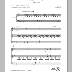 Jay Rouse I Loved You Musik Noten - SATB Choir - 97603-0