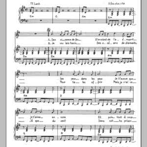 Jean-Max Riviere Amour Et La Nuit Musik Noten - Piano & Vocal - 117118-0