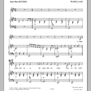 Jean-Max Riviere Baptiste Musik Noten - Piano & Vocal - 117191-0