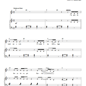 Jeanine Tesori Build A Wall Musik Noten - Piano & Vocal - 156331-0