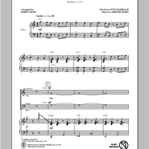 Jerome Kern Smoke Gets In Your Eyes (arr. Kirby Shaw) Musik Noten - SATB Choir - 97401-0