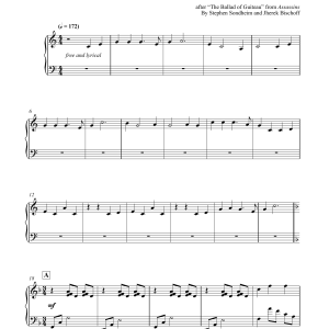 Jherek Bischoff The Ballad Of Guiteau Musik Noten - Piano Solo - 179194-0