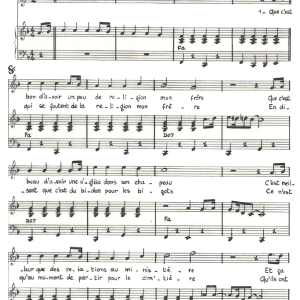 Jim Larriaga La Religion Mon Frere Musik Noten - Piano & Vocal - 119835-0