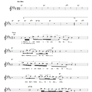 Jimi Hendrix Electric Church Red House Musik Noten - Bass Guitar Tab - 150148-0