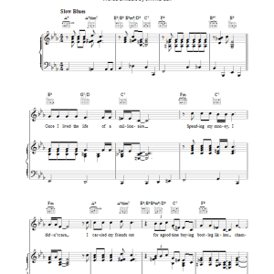 Jimmie Cox Nobody Knows You When You're Down And Out Musik Noten - Piano Chords/Lyrics - 109545-0