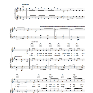 Jimmy Kennedy The Teddy Bears Picnic Musik Noten - Piano Chords/Lyrics - 109732-0