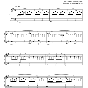 Johann Johannsson Forces Of Attraction (from The Theory Of Everything) Musik Noten - Piano Solo - 158177-0