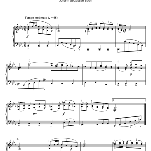 Johann Sebastian Bach Wir setzen uns mit Tranen nieder Musik Noten - Piano Solo - 111107-0
