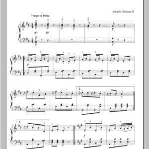 Johann Strauss II Annen Polka, Op. 117 Musik Noten - Piano Solo - 117781-0