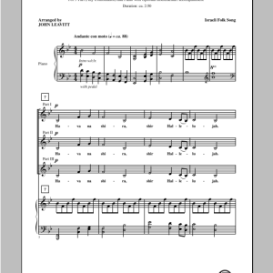 John Leavitt Hava Nashira Musik Noten - 3-Part Mixed Choir - 97619-0