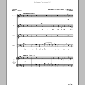 John Leavitt Super Flumina Babylonis Musik Noten - SATB Choir - 151372-0