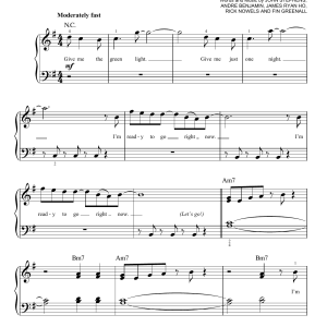 John Legend featuring Andre 3000 Green Light Musik Noten - Easy Piano - 158947-0