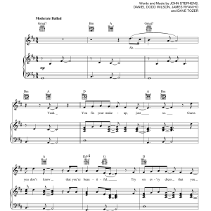 John Legend You And I (Nobody In The World) Musik Noten - Piano, Vocal & Guitar Chords - 155909-0