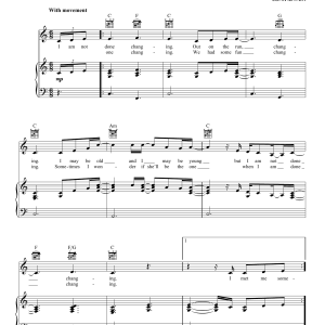 John Mayer Changing Musik Noten - Piano, Vocal & Guitar Chords - 178967-0