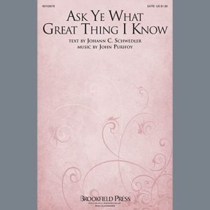 John Purifoy Ask Ye What Great Thing I Know Musik Noten - SATB Choir - 93014-thumbnail