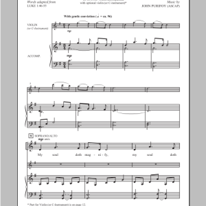 John Purifoy My Soul Doth Magnify (Magnificat) Musik Noten - SATB Choir - 96895-0