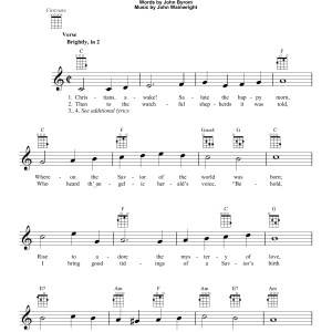 John Wainwright Christians, Awake! Salute The Happy Morn Musik Noten - Ukulele - 160850-0