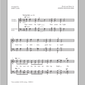 John Yane Here Comes The Light Musik Noten - TTBB Choir - 96534-0