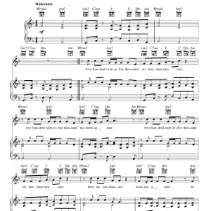 Jonathan Larson Seasons Of Love (from Rent) Musik Noten - Piano & Vocal - 121273-0