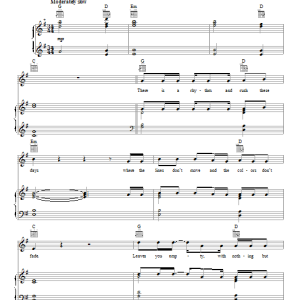 Jose Gonzalez Stay Alive (from The Secret Life Of Walter Mitty) Musik Noten - Piano, Vocal & Guitar Chords - 152474-0