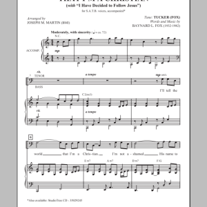 Joseph M. Martin I'll Tell The World That I'm A Christian Musik Noten - SATB Choir - 151249-0