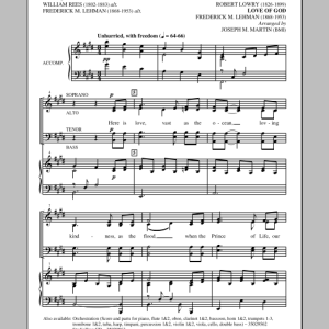 Joseph M. Martin The Love Of God Musik Noten - SATB Choir - 154188-0