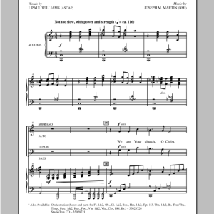 Joseph Martin We Are The Church Of Christ Musik Noten - SATB Choir - 96529-0