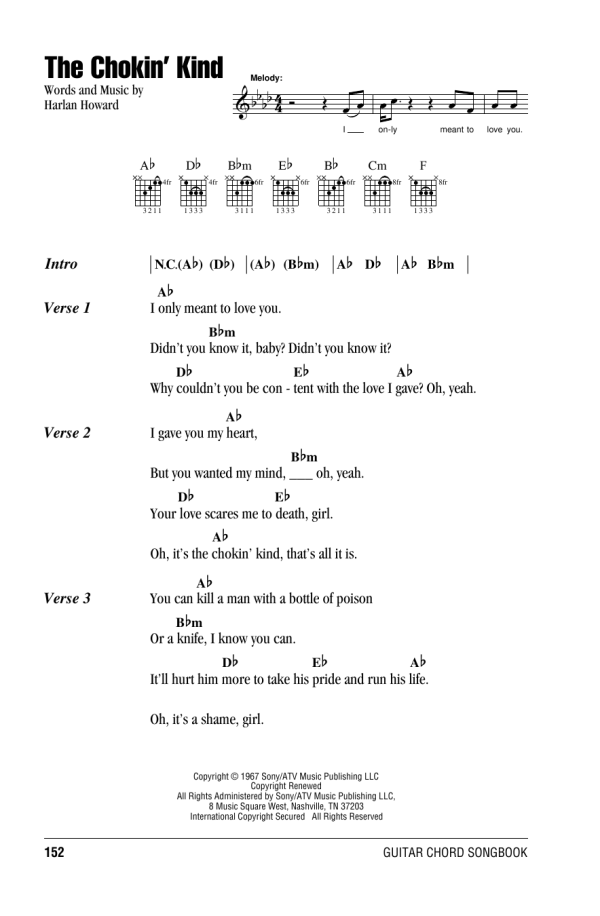 Joss Stone The Chokin' Kind Musik Noten - Guitar Chords/Lyrics - 162181-0