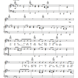 Justin Moore Lettin' The Night Roll Musik Noten - Piano, Vocal & Guitar Chords - 154654-0