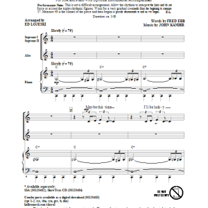 Kander & Ebb Maybe This Time (arr. Ed Lojeski) Musik Noten - SSA Choir - 154041-0