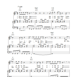 Keane This Is The Last Time Musik Noten - Piano Chords/Lyrics - 105396-0
