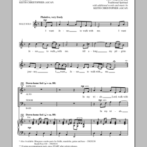 Keith Christopher I Want Jesus To Walk With Me Musik Noten - SATB Choir - 150695-0
