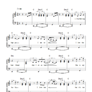 Kelly & Ozzy Osbourne Changes Musik Noten - Easy Piano - 110239-0
