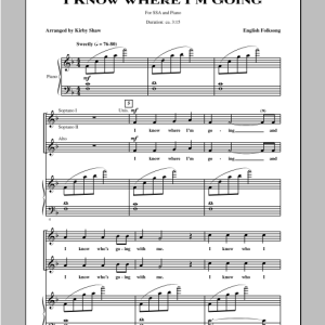 Kirby Shaw I Know Where I'm Goin' Musik Noten - SSA Choir - 98213-0