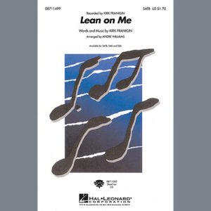 Kirk Franklin Lean On Me (arr. Andre Williams) Musik Noten - SATB Choir - 99056-thumbnail